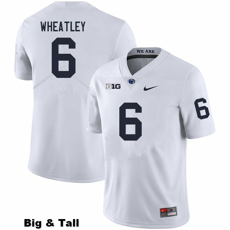 NCAA Nike Men's Penn State Nittany Lions Zakee Wheatley #6 College Football Authentic Big & Tall White Stitched Jersey XWG1198BH